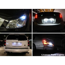 4 Pcs of 168 194 2825 912 921 W5W T10 T15 9 - SMD LED Replacement Bulbs For Car Parking Lights, Backup Lights and License Plate Lights, White GP Thunder