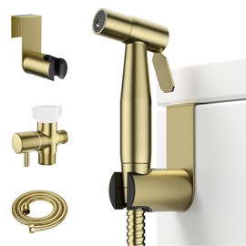 Arofa Gold Handheld Bidet Sprayer for Toilet - Stainless Steel Cloth Diaper Jet Spray, Adjustable Water Pressure Control with Bidet Spray Hoses, Bidet Toilet Sprayer for Baby/Feminine Wash
