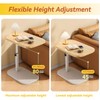 YFGNOEMI C Shaped End Table, Adjustable Height Couch Side Table,