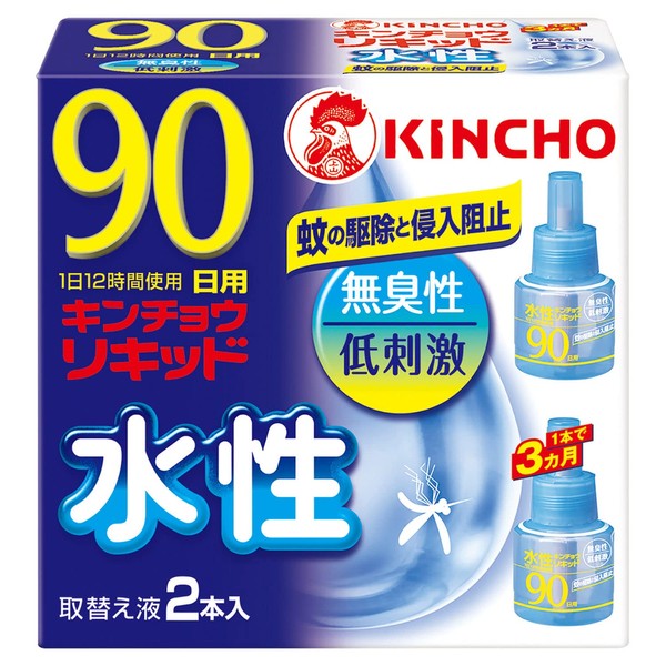 Water-based Kincho Liquid, 90 Days Unscented, Replacement Liquid, Pack of 2, 15.2 fl oz (45 mLX x 2 Bottles (Quasi-drug for Control)