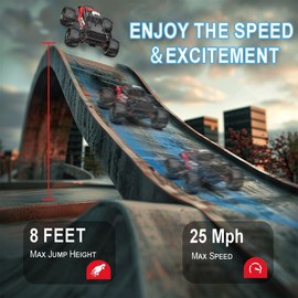 DEERC 9500E 1:16 Scale All Terrain RC Car, 4x4 High Speed Electric Vehicle, 2.4Ghz Off-Road Remote Control Truck, 35+ KMH Monster Truck power wheels