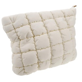 Healvian Fuzzy Makeup Bag Aesthetic Cosmetic Bag Portable Makeup Storage Mini Travel Toiletry Organizer