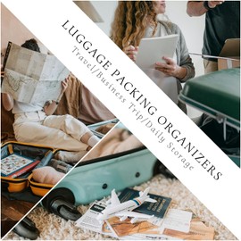 Lanola Machine Washable 6 Set Packing Cubes for Suitcases, Travel Essentials for Carry on Luggage, Travel Luggage Packing Organizers (Navy Blue)