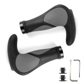 GZERMA Bicycle Grips Ergonomic MTB Grips with Two Sides Lock-On Design Horn Handlebar Grips 22 mm Bicycle Grips for E-Bike Trekking Bike Mountain Bike Touring Bike Road Bike