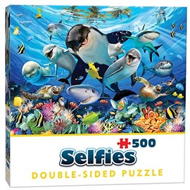 Cheatwell Games 658 28460 EA Double-Sided Selfie Puzzles Ocean, red