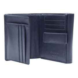 Esquire Viktoria RFID Leather Wallet 12 cm, navy blue, rfid wallet