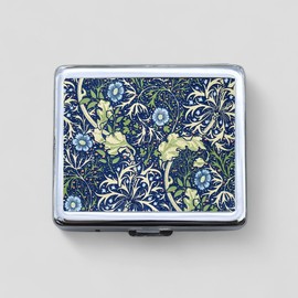 Art Nouveau 8 Day Pill Box, 7 Day Pill Box, Travel Pill Case, Floral Case