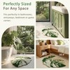 VivaNest Luxury Sage Green Leaf Bathroom Mat Monstera, 32.3"x36.6" Extra
