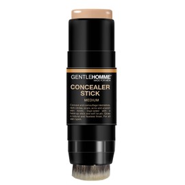 Concealer Stick with Brush for Men - Eraser Dark Circles - Men’s Multi-Use Concealer - Dual Sided Full Coverage with Soft Brush - Buildable Coverage Makeup - All Skin Types - (Medium)