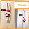 TEHAUX 4pcs Santa Claus Fridge Handle Covers Christmas Kitchen Decorations