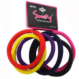 72 Large Size Elastic Hair Ties Ponytail Rubber Bands Scrunchies Seamless Bright Colors For Women Girls