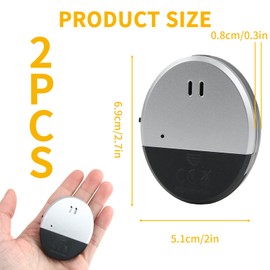 2 Pack Window Alarm Ultra Slim Vibration Alarm 130dB Window Alarms for Security Shed Door Alarm Sensor Glass Break Alert Alarm Sensors for Home, Office, Dorm Room, RV