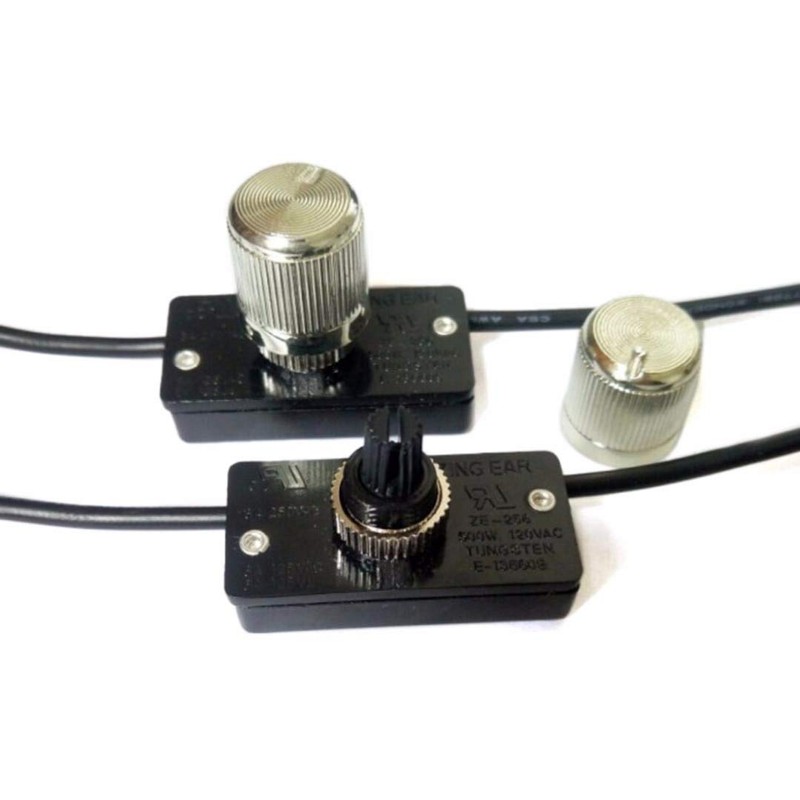 AFCNMayitr Brass Light Dimmer Lamp Rotary Switch 120 Volt 500W