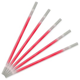 Radiant Rudy: No-Battery Red Glow Party Straws for Light-Up Drinks (Pack of 25) - Perfect for Nightclubs, Glow Parties & Festive Occasions