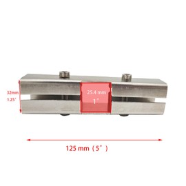 LBKYJ 4 Sets 3 Way 1 Inch Square Panel T Clamps Tube Connector 1” x 1”x 1”, 201 Stainless Steel T Fitting for Tube 25mm Horizontal Line Chain Link Fence Guardrail End Rails Clamps, Thickness 1.8mm