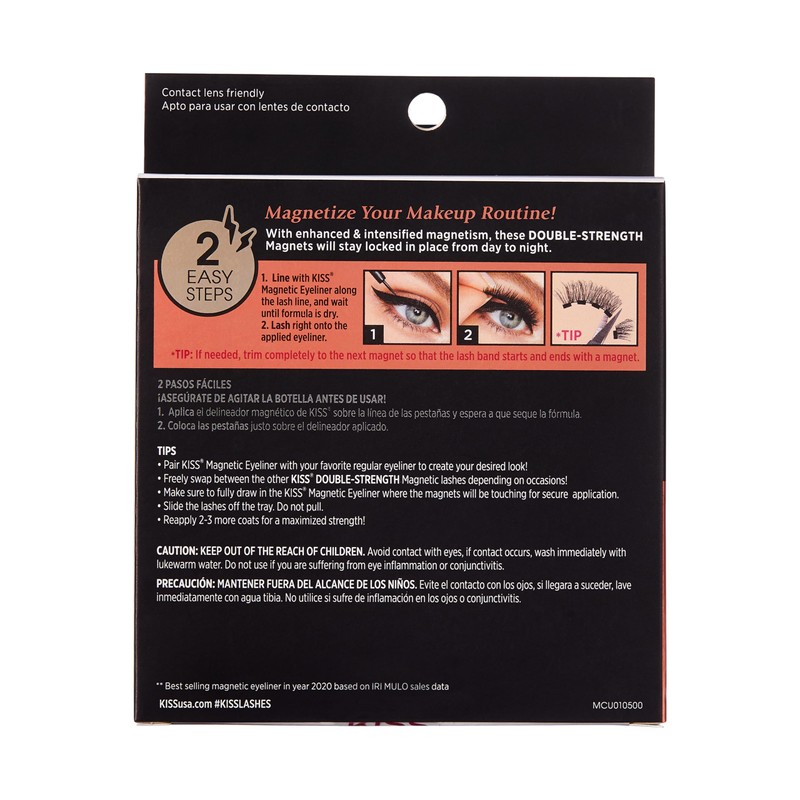 KISS Magnetic Curation False Eyelashes, 3 Pair with 5 Double
