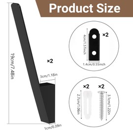 LunarCharm 2 Stück Hutständer für Baseballkappen – Huthalter aus Metall für die Wand, Hutaufbewahrungs-Organizer für Ballkappen, robuste Hutbügel für Schrank, Schlafzimmer