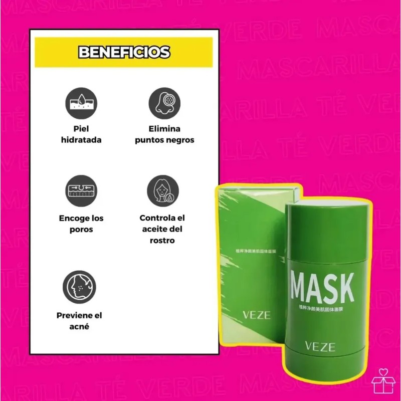 Mascarilla Mask Stick Green Tea Anti Acne Limpieza Profunda