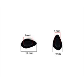 Eyeglasses Nose Pads,BEHLINE 2 Pairs Soft Silicone Nose Pads Push-in Nose Piece Replacement for Glasses Eyeglasses Sunglasses and Eyewear(Black)