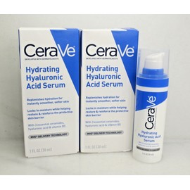 CERAVE HYDRATING HYALURONIC ACID SERUM WITH CERAMIDES 1 OZ  BOXED LOT OF 2