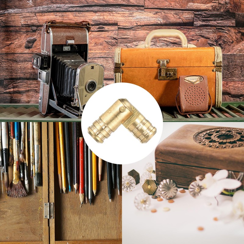 sourcing map 18Pcs Invisible Brass Barrel Hinge, 19x5mm Concealed Hinges,