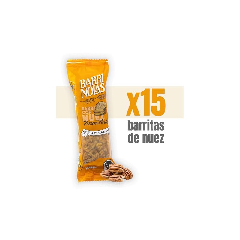Autoexhibidor Barrinolas | 15 Barras de Avena con Nuez