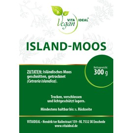 VITA IDEAL Vegan® Island - Moss 200 g Cut - Icelandic Moss - Cetraria Islandica - Icelandic Moss Tea - Herbal Tea, Plant-Based, Natural and No Additives, Original by VitaDeal
