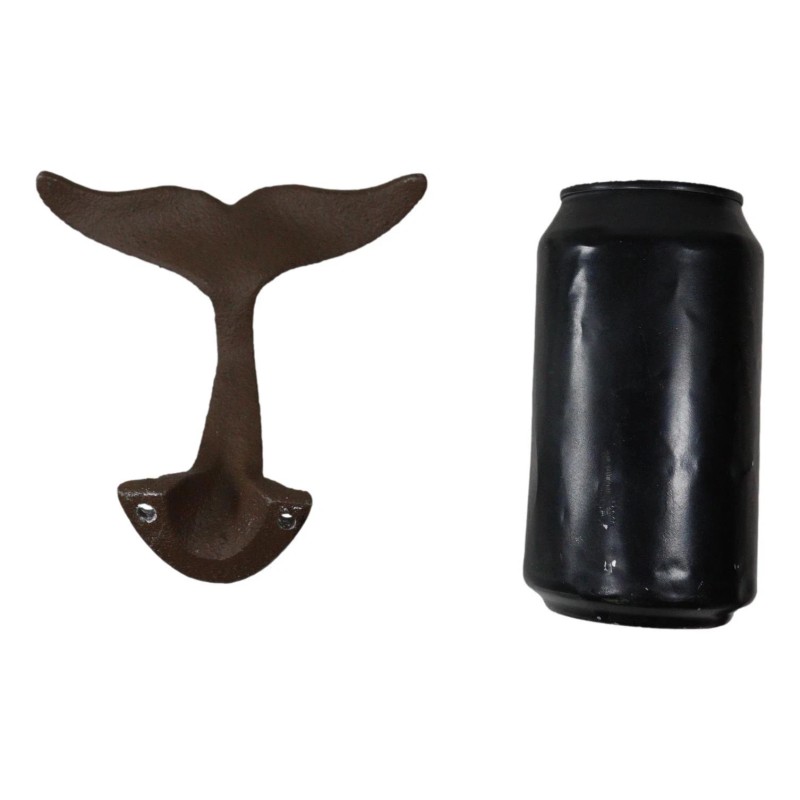 Set of 2 Cast Iron Nautical Baleen Blue Whale Tail