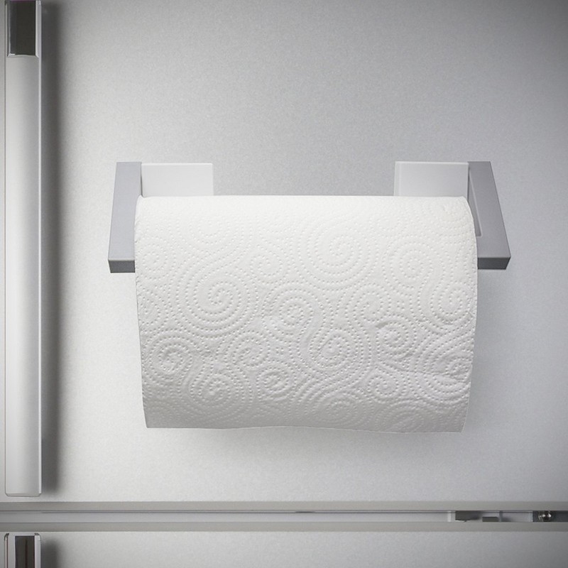 balvi Magneto Kitchen Roll Holder White / Grey Colour Magnetic