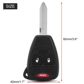 Aramox Car Key Fob Control Remoto de Entrada sin Llave, Control Remoto de Entrada de 3 Botones Sin Cortar Reemplazo de Llavero de Coche con Chip para Keyless