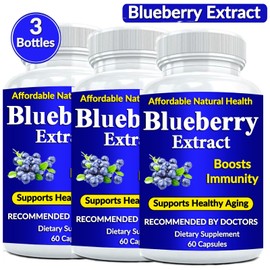 Blueberry Wild Blueberry Extract Whole Fruit 10,000 mg Strength NON-GMO/Gluten 180 Count