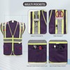 SULWZM High Visibility Reflective Safety Vest with Zipper and Pockets