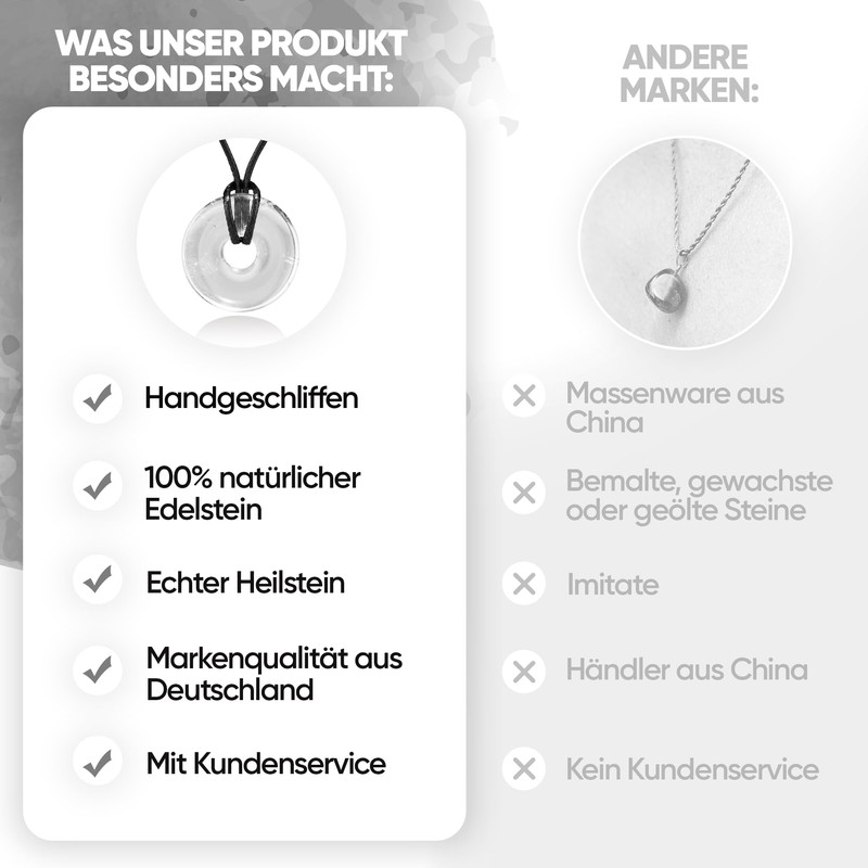 Doughnut pendant. Quartz crystal