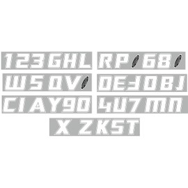 Hardline Products Series 900 Decal Kit with Sticker-On!/Off! & Squeege - White900