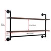 OLDRAINBOW Industrial Pipe Shelving Pine Shelf,Pipe Shelves with Wood Planks,Wall