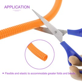 DMiotech 6m Wire Loom Split Tubing 12.7mm, Cord Protectors from Pet Flexible Conduit Cable Management for Office, Home, Garden, Orange