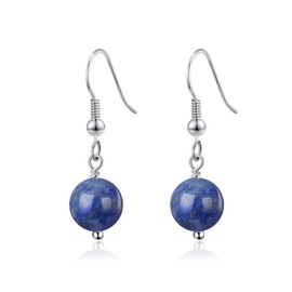 Philip Jones Lapis Gemstone Round Drop Earrings