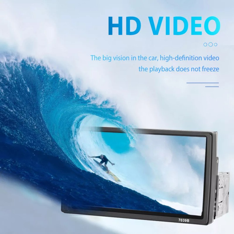 Navitroey Single 1Din 7" Touch Screen Stereo Bluetooth Radio Car