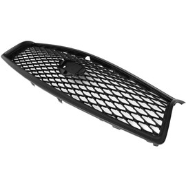 IKON MOTORSPORTS, Grille Compatible With 2014-2017 Infiniti Q50, Eau Rouge ER Style ABS Matte Black Front Bumper Grill Hood Mesh, 2016