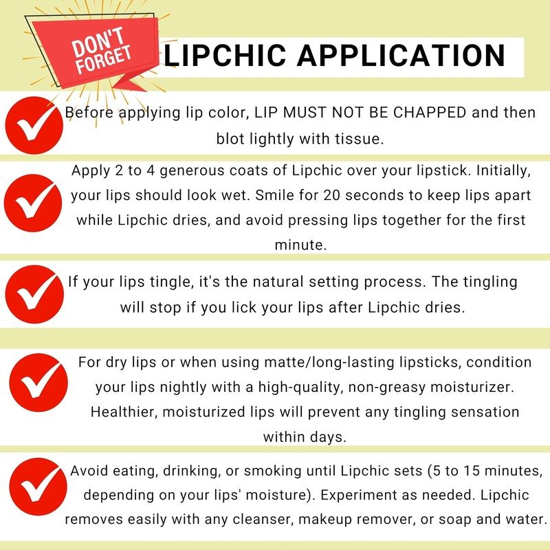 Lipchic Lipstick Sealers, 6 pieces, Value Pack