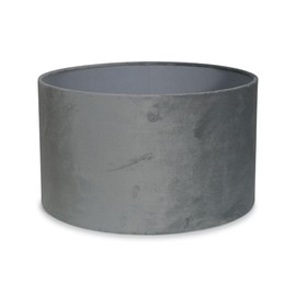 MiniSun | Small Modern Grey Velvet Drum Light Shade | Lamp Shades, Home Décor & Improvement Essential