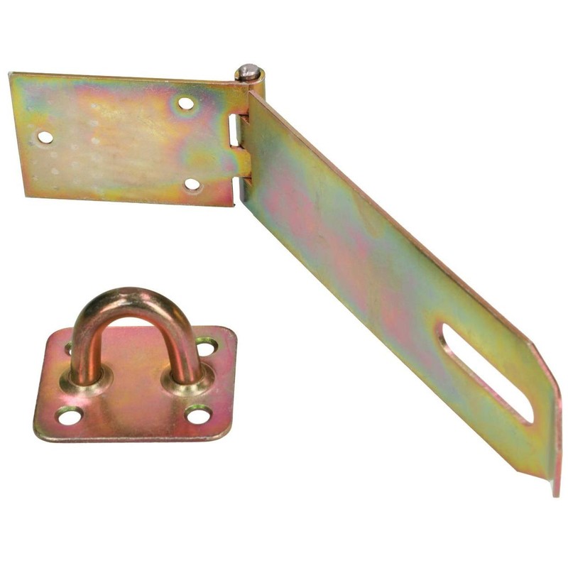 KOTARBAU® Hasp with Padlock, 3 Different Sizes, Yellow Galvanised, Overflow