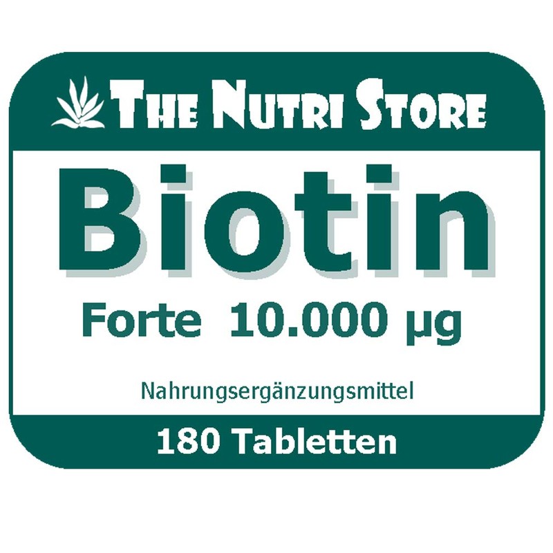 Biotin 10,000 µg Tablets Pack of 180 – Equivalent to