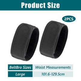 FloralGrace Belt without buckle, adjustable elastic belt, men's invisible stretch belt for comfort and style, perfect for work and leisure, black, L