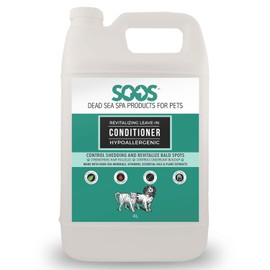 Soos Pets Pet Conditioner Natural Dead Sea Hypoaller-genic Revitalizing Leave-in Deeply Absorbing with Vitamins Essential Oils Natural Elements for Dogs and Cats - 1x Pet Conditioner (4L / 1.32 gal)