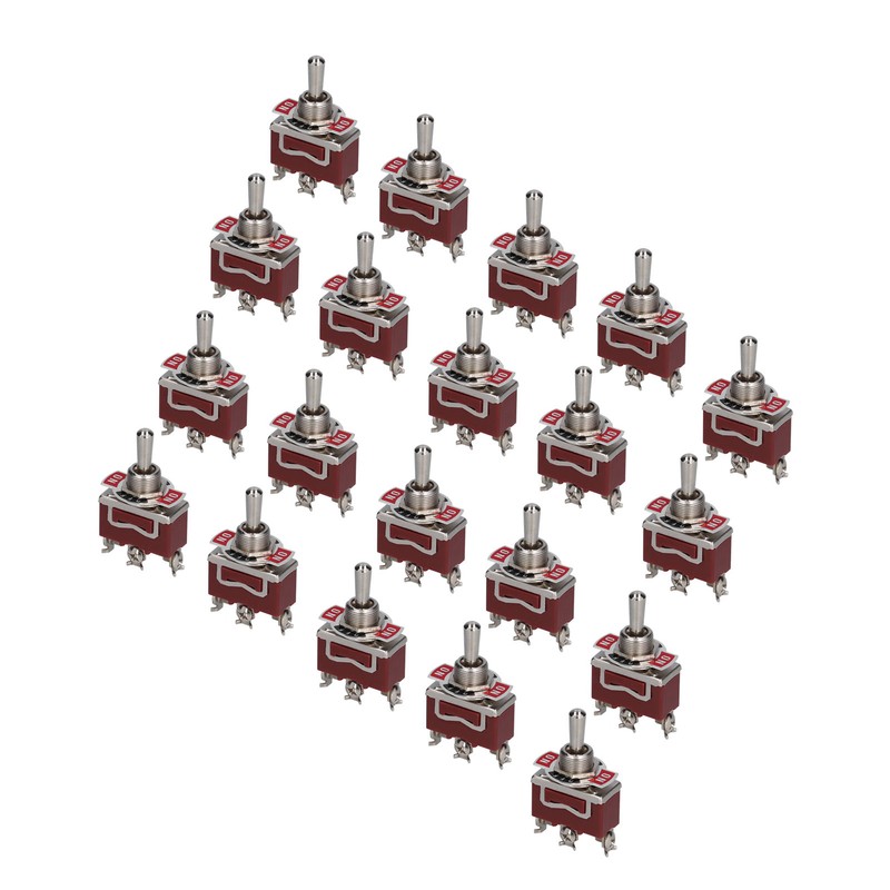 20 Sets Toggle Switch Rocker Self Locking 3 Terminal 3