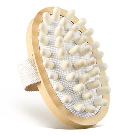 Natural Wooden Hand-Held Massager Body Brush Cellulite Reduction, Lymphatic Drainage Massager Brush, Spa Bath Wood Massager for Women, Men, Girls