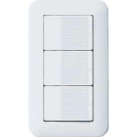 Panasonic Sheath Cosmo Series Wide 21 Recessed Triple Switch B (Side Cutting Plate Included) (White/P wtp50013wp
