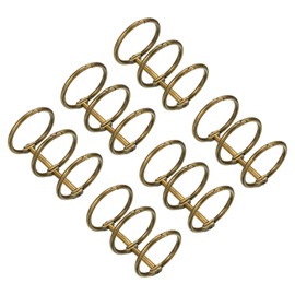 PATIKIL 1" Dia 3-Rings Book Rings, 6 Pack Metal Binder Rings Loose Leaf Ring Detachable for Office Desk Calendar Photo Album, Bronze