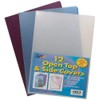 12 x A4 Gloss Coloured Plastic Open Top & Side Report File Project Cover Files
